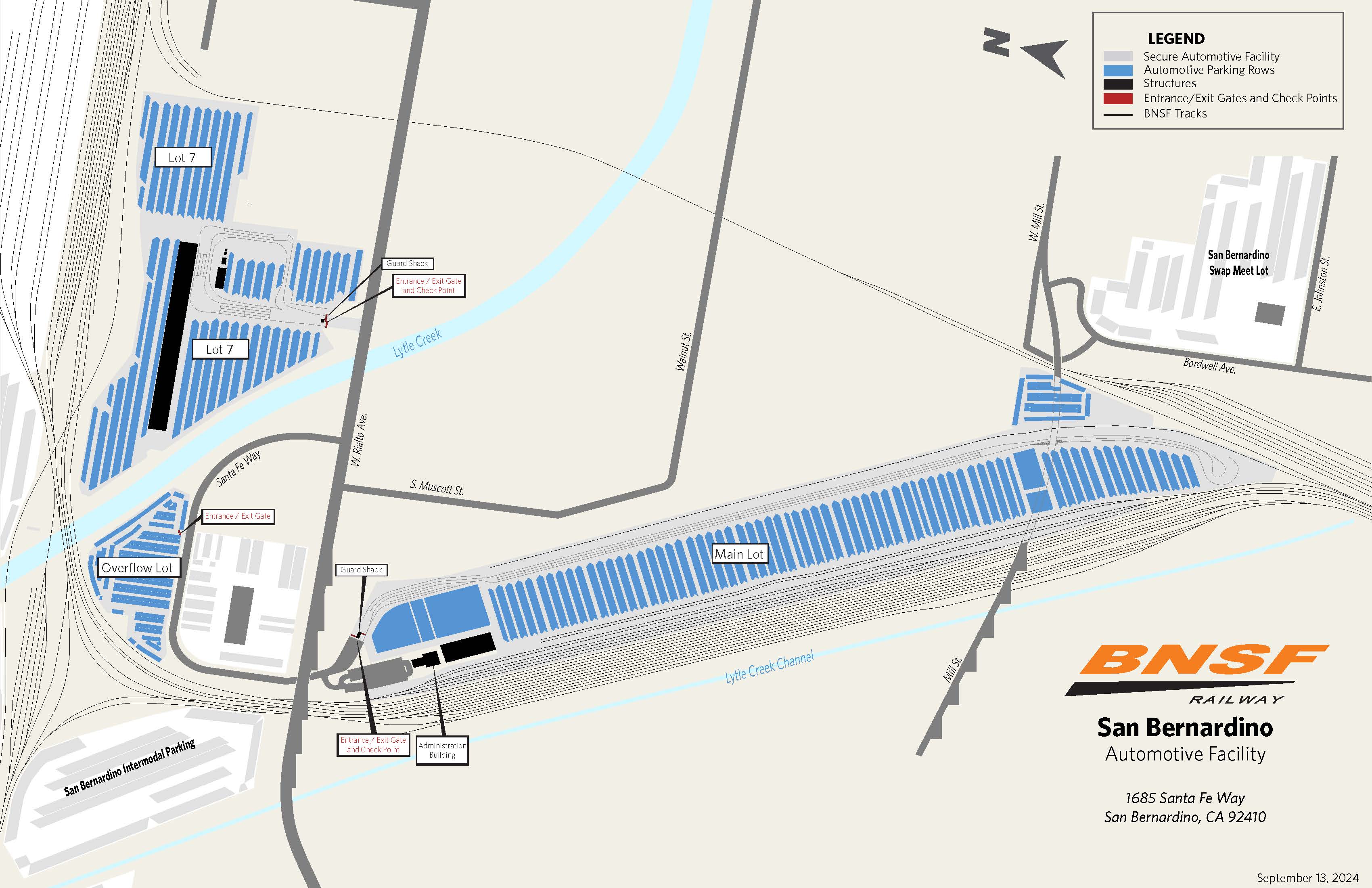 San Bernardino, CA Automotive Facility Map