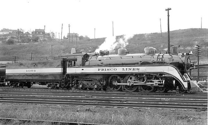 A Frisco steam locomotive in 1946 A Frisco steam locomotive in 1946