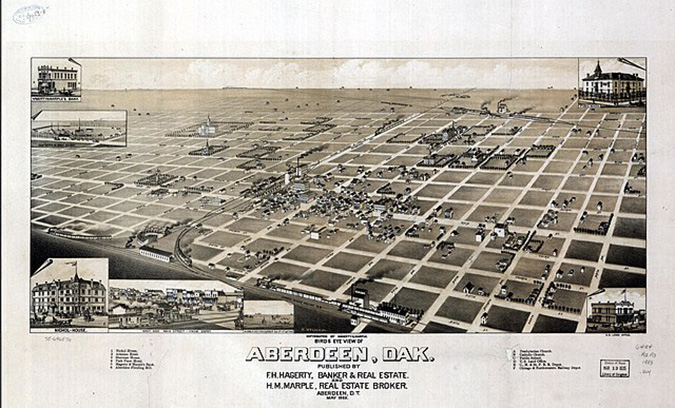 Illustration of Aberdeen, South Dakota in 1883. Illustration of Aberdeen, South Dakota in 1883.
