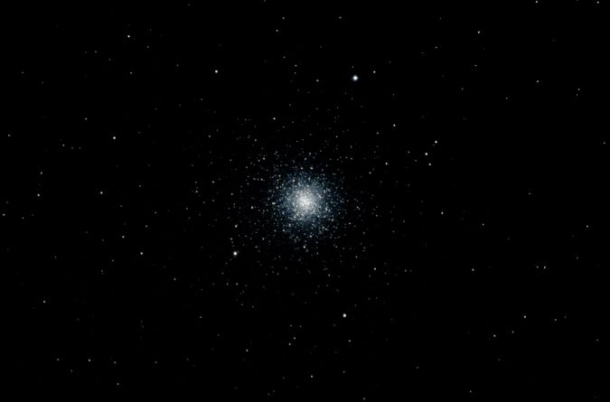 This is Fortner’s image of the globular cluster M3. It is one of about 400 globular clusters that orbit the Milky Way. They are dense balls of stars only a few light years across. They resemble the cores of captured dwarf galaxies but are thought to have formed independently of galaxies, and maybe before many galaxies. This is Fortner’s image of the globular cluster M3. It is one of about 400 globular clusters that orbit the Milky Way. They are dense balls of stars only a few light years across. They resemble the cores of captured dwarf galaxies but are thought to have formed independently of galaxies, and maybe before many galaxies.