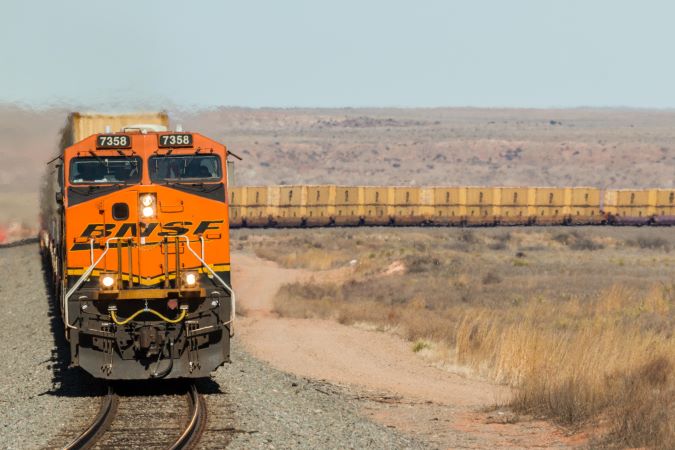 An intermodal train near Clovis. An intermodal train near Clovis.