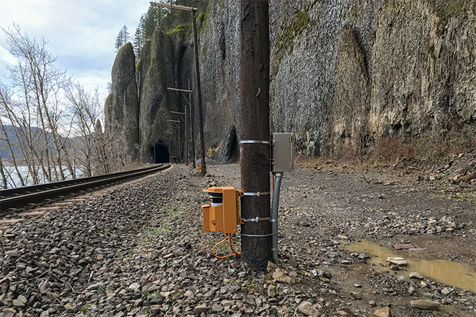 LiDAR technology is being tested to scan for objects on top of the track. LiDAR technology is being tested to scan for objects on top of the track.