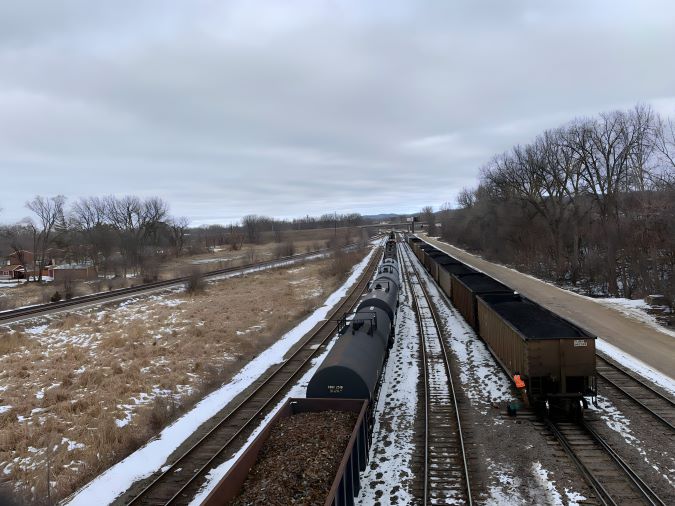 Oil and coal trains moving through our La Crosse terminal. Oil and coal trains moving through our La Crosse terminal.