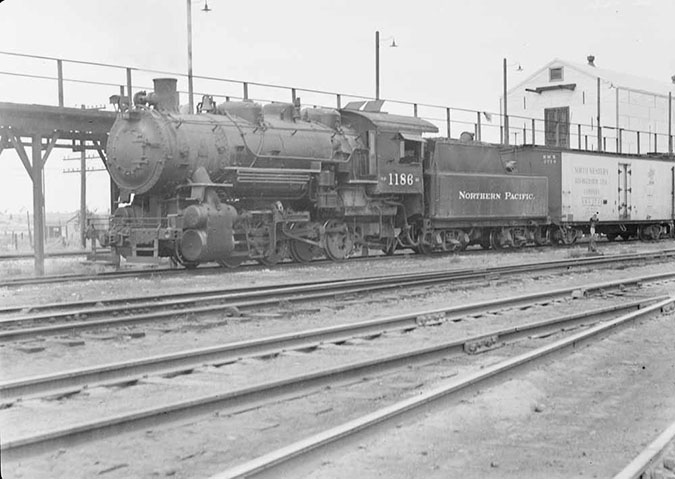 Northern Pacific locomotive No. 1186 at Laurel Northern Pacific locomotive No. 1186 at Laurel