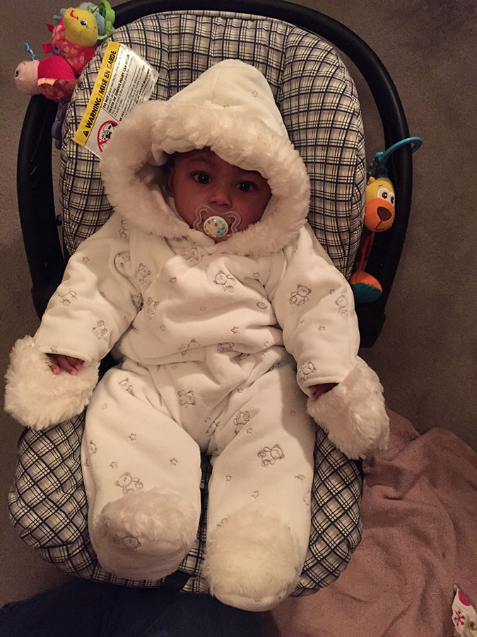 Daecian as a baby in his car seat Daecian as a baby in his car seat