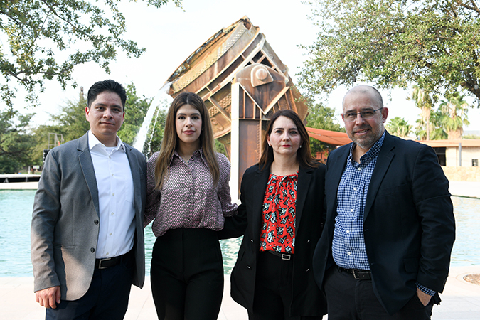 From left: Victor Dominguez, manager, Mexico Market, Monterrey; Cher Castillejos, analyst, Border Support; Blanca Cantu, analyst, Border Support; and Juan Ramos, manager, Mexico Market, Monterrey. From left: Victor Dominguez, manager, Mexico Market, Monterrey; Cher Castillejos, analyst, Border Support; Blanca Cantu, analyst, Border Support; and Juan Ramos, manager, Mexico Market, Monterrey.