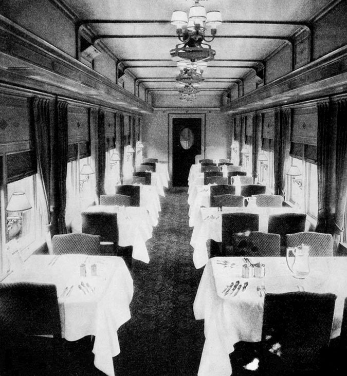 Dining car circa 1930 Dining car circa 1930