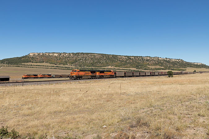BNSF train passing through Palmer Lake, Colorado BNSF train passing through Palmer Lake, Colorado