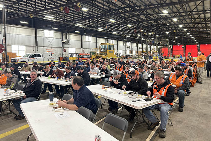 Members of the Montana Division Mechanical team and the Havre, Montana Locomotive Shop celebrate their Safety Bell wins at Havre. Members of the Montana Division Mechanical team and the Havre, Montana Locomotive Shop celebrate their Safety Bell wins at Havre.