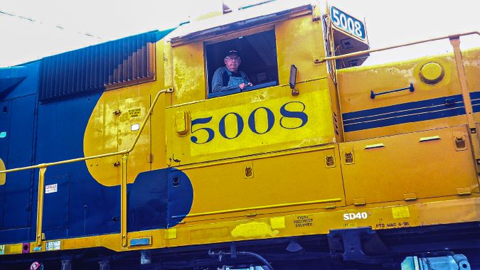 Bailey looking out the window of Santa Fe 5008. Bailey looking out the window of Santa Fe 5008.