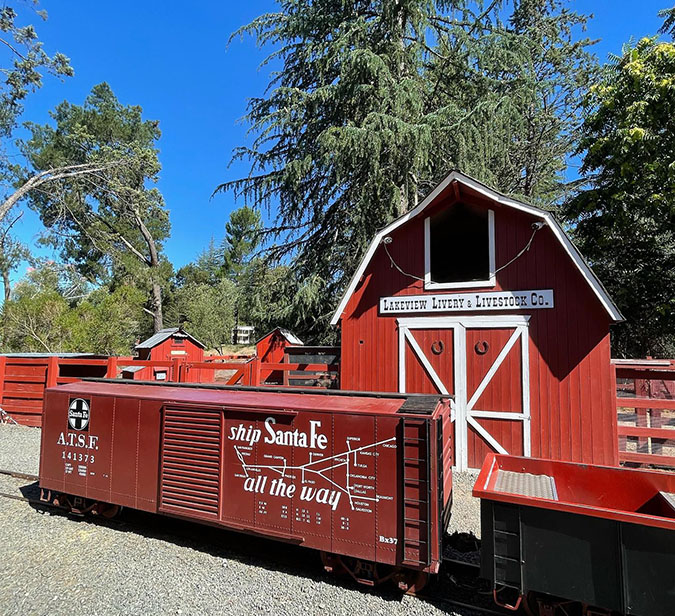 Four-foot tall A.T.S.F. map car Four-foot tall A.T.S.F. map car