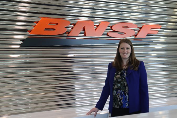Katrina Bucknall at BNSF headquarters. Katrina Bucknall at BNSF headquarters.