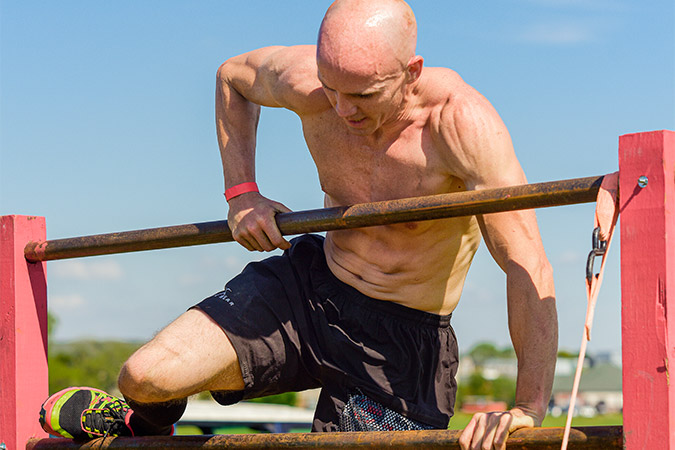 BNSF employee Rod Shaw won the 2016 Big Red Challenge Elite men’s division. Today, rather than compete, he is helping design the course. BNSF employee Rod Shaw won the 2016 Big Red Challenge Elite men’s division. Today, rather than compete, he is helping design the course.