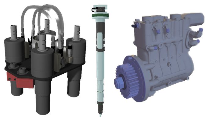 Digital components that had to be created: Tensioner, injector and fuel pump Digital components that had to be created: Tensioner, injector and fuel pump