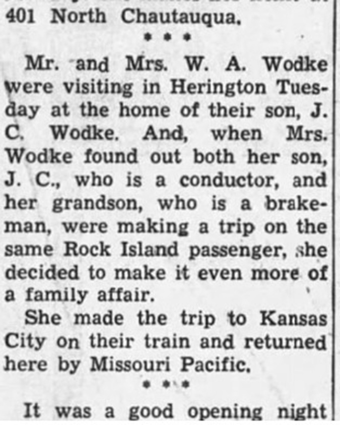 A clip from the Council Grove Republican featuring the family-operated trip, Feb. 24, 1966. A clip from the Council Grove Republican featuring the family-operated trip, Feb. 24, 1966.