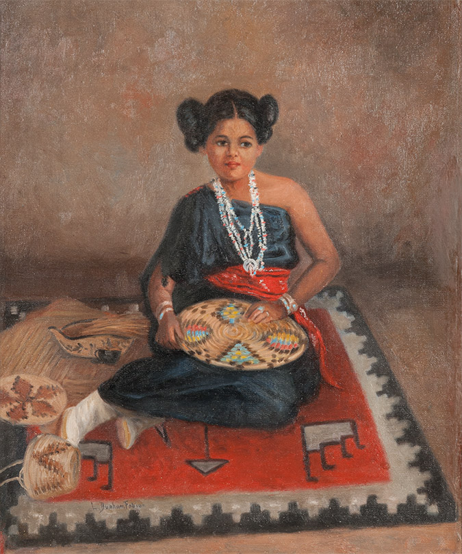 Hopi Girl with Plaque, 1917; oil on canvas; 24 x 20 inches Hopi Girl with Plaque, 1917; oil on canvas; 24 x 20 inches